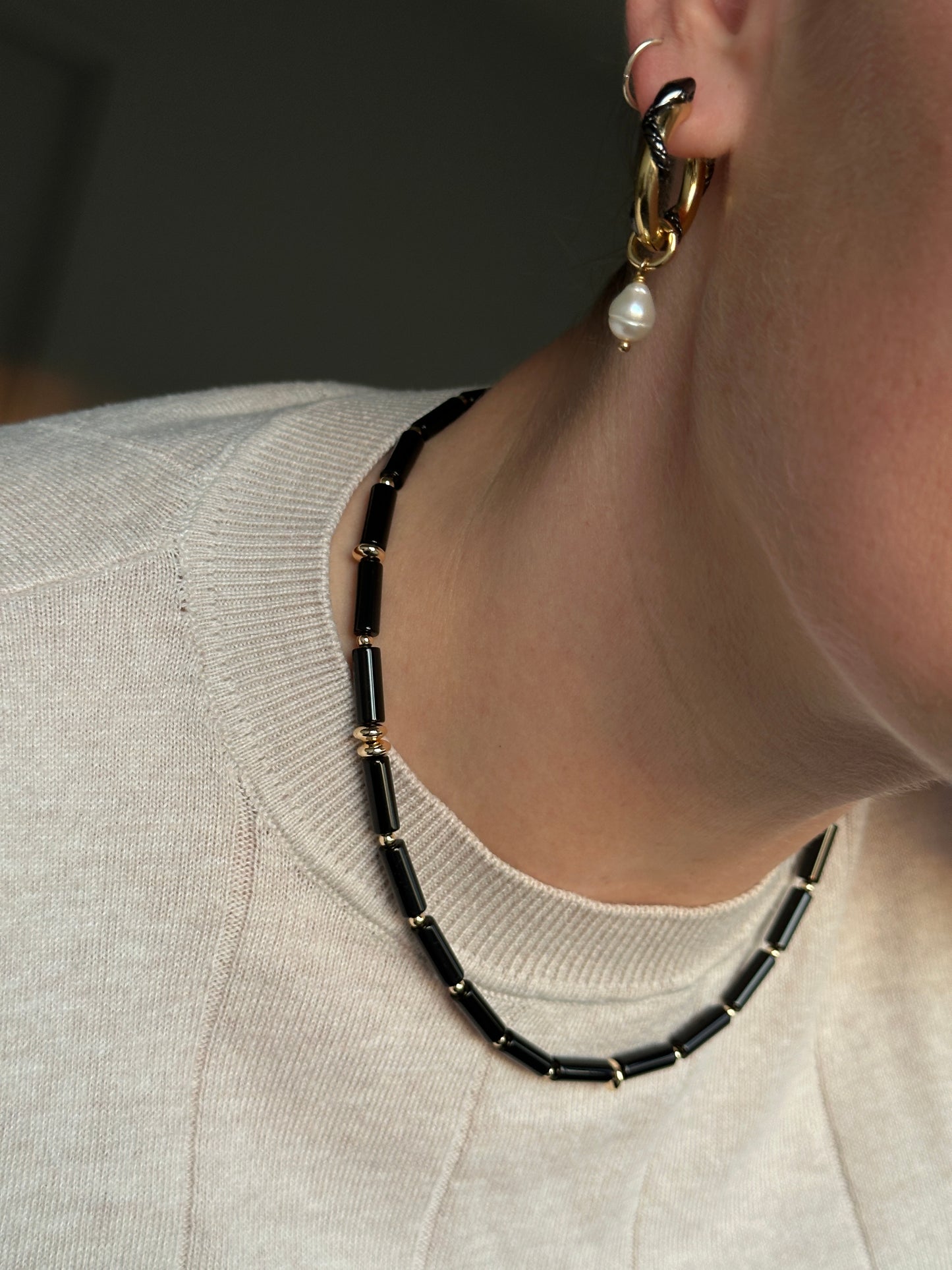 BLACK AGATE necklace