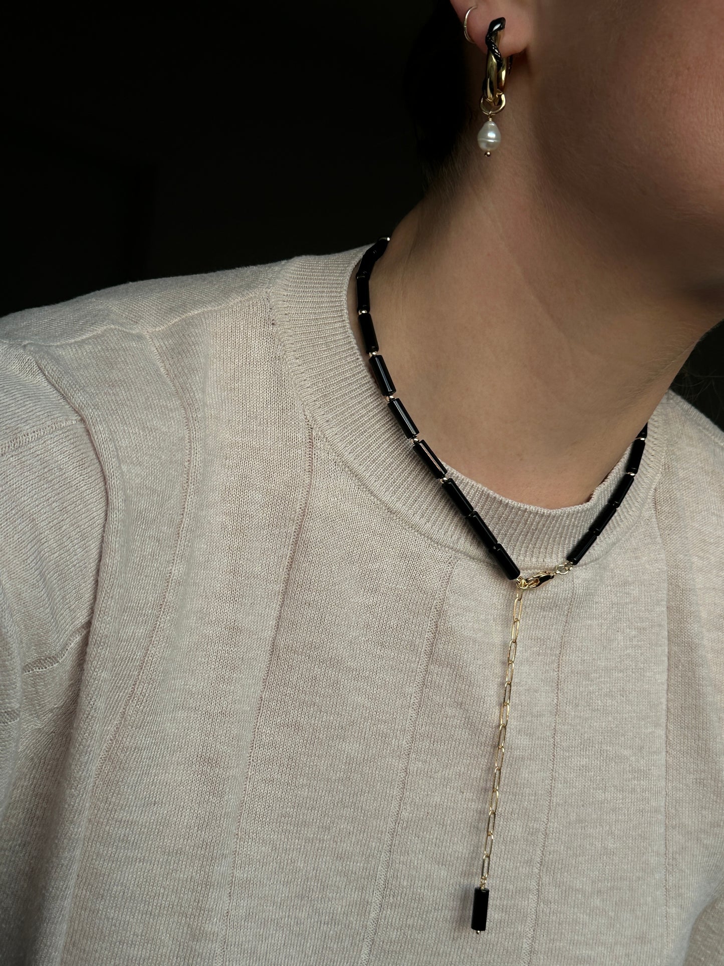 BLACK AGATE necklace