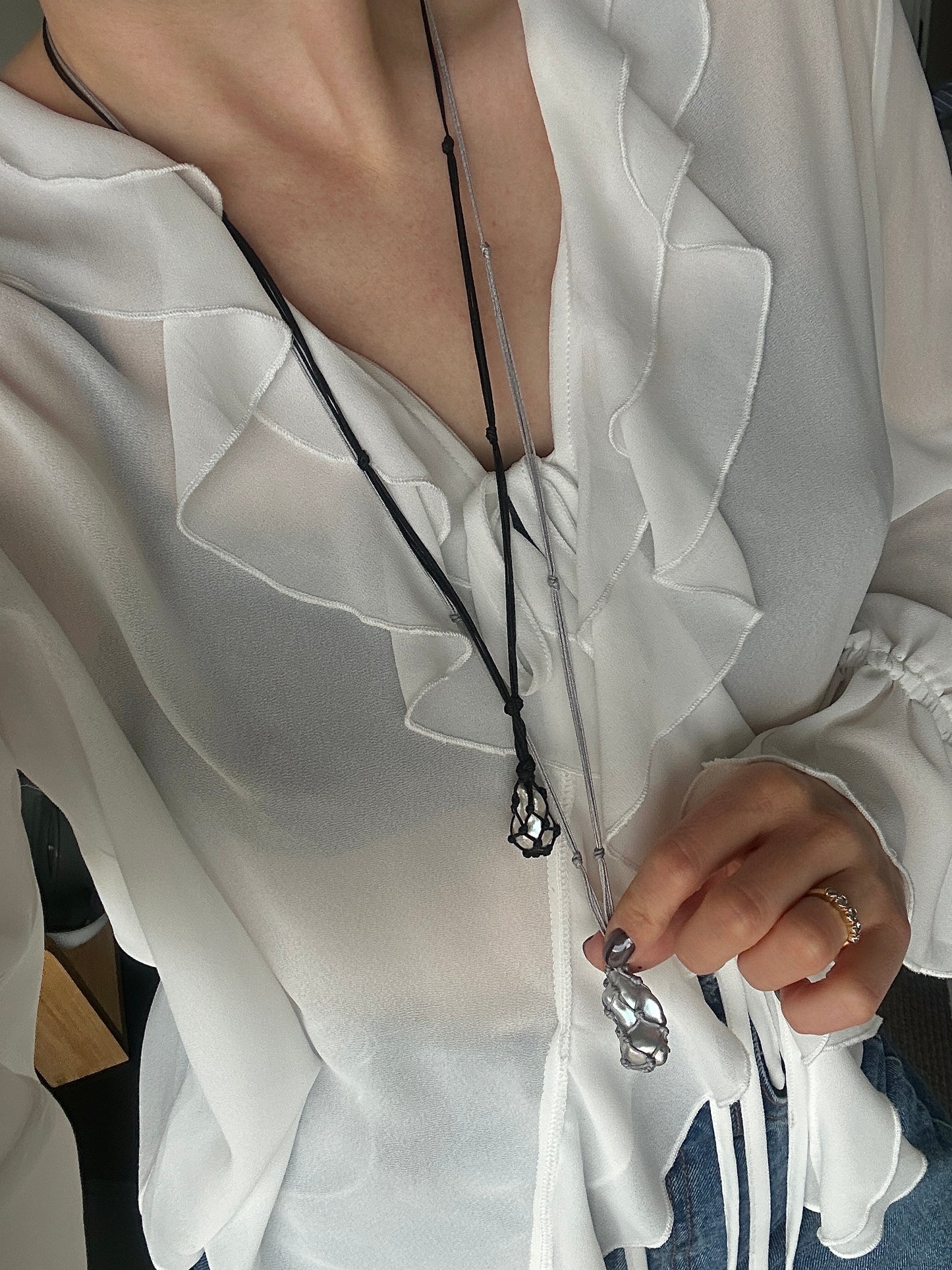 CAGE SILVER necklace