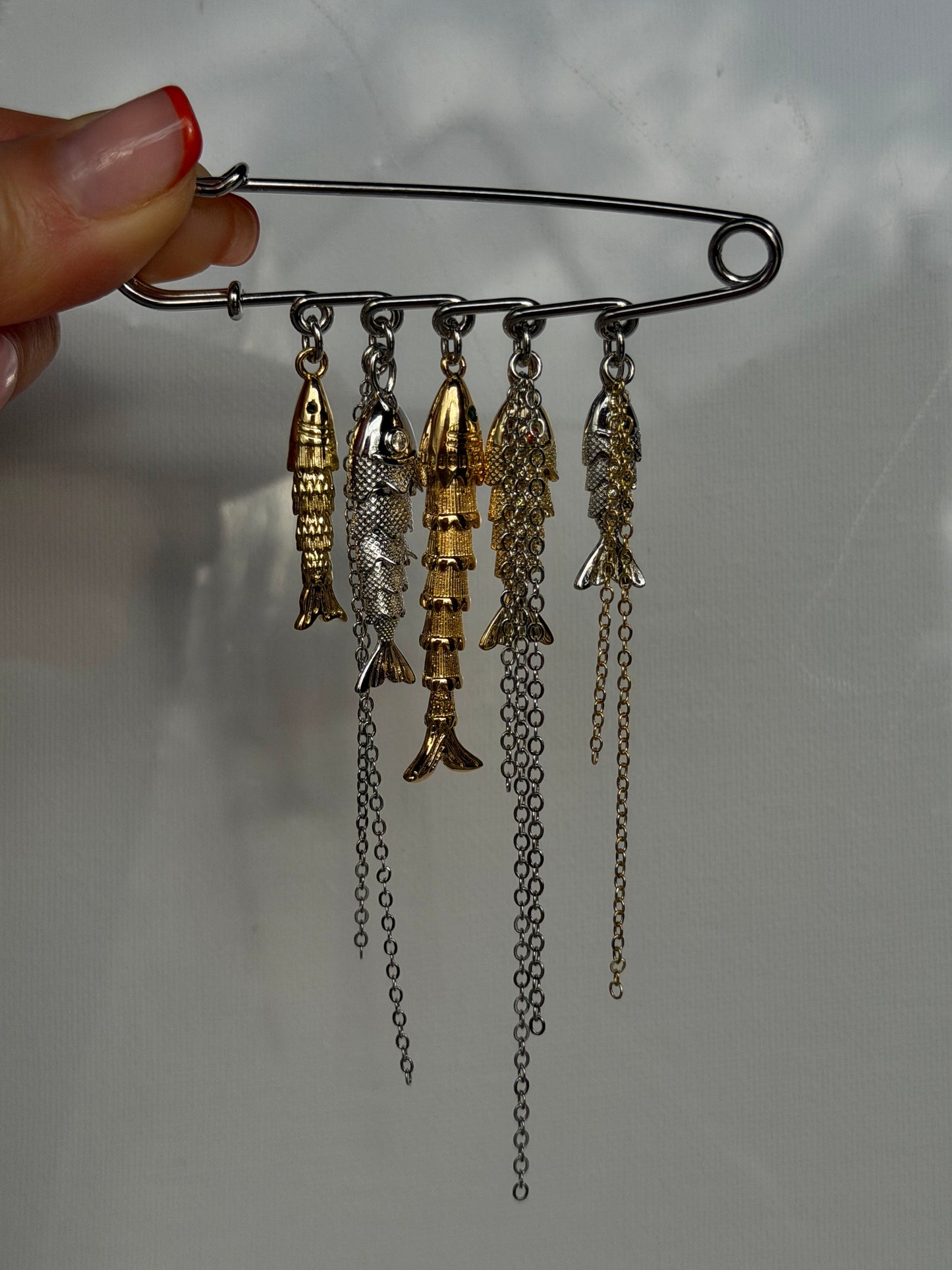 CATCH OF THE DAY brooch