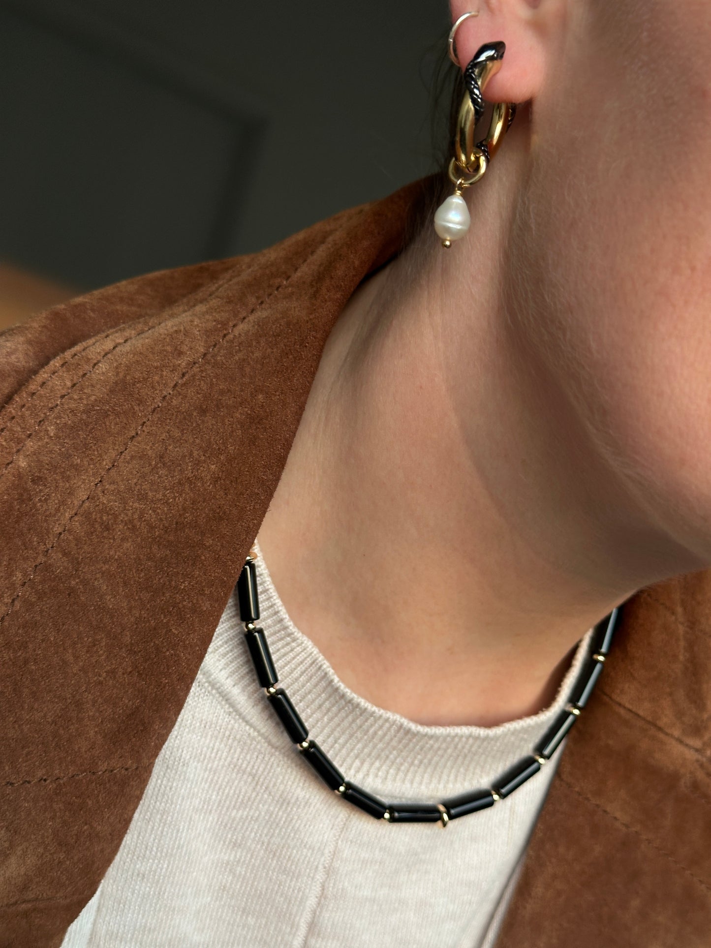 BLACK AGATE necklace
