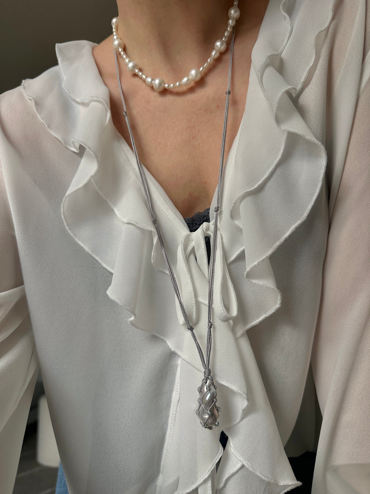 CAGE SILVER necklace