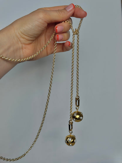ORBIT PEARL lariat necklace
