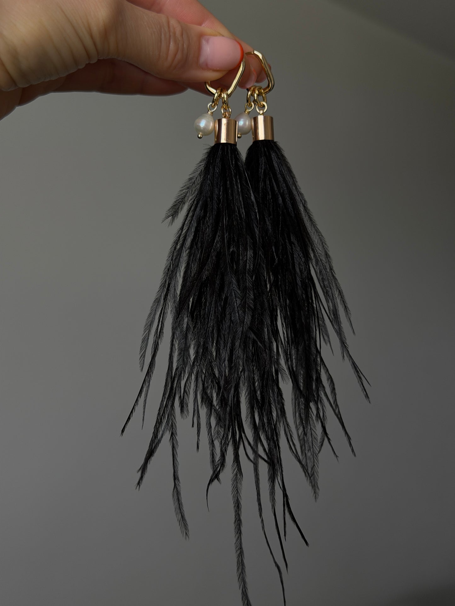 FEATHER lariat necklace set