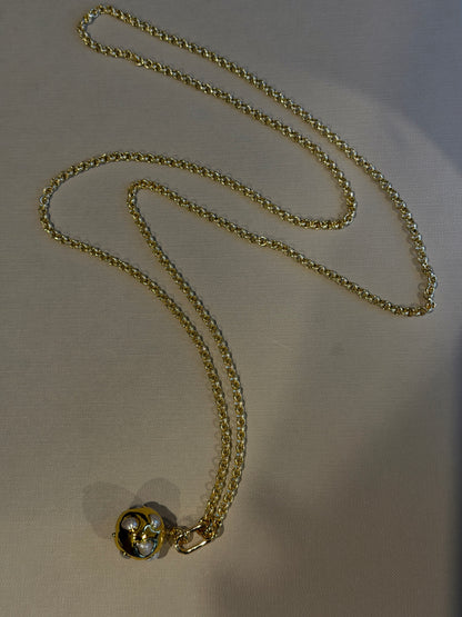 ORBIT PEARL lariat necklace