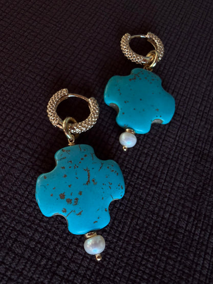 LAGOON CROSS earrings