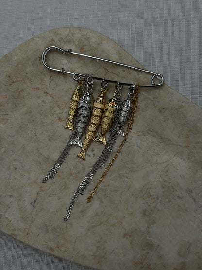 CATCH OF THE DAY brooch