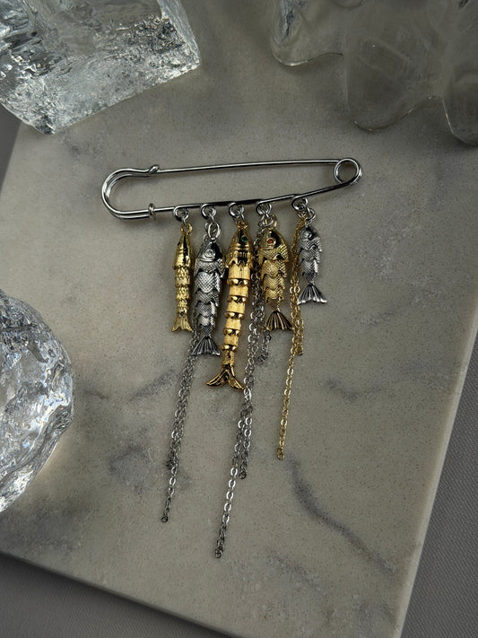 CATCH OF THE DAY brooch