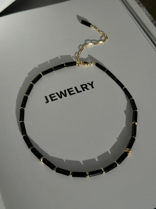 BLACK AGATE necklace
