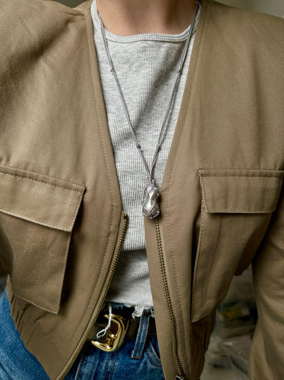 CAGE SILVER necklace