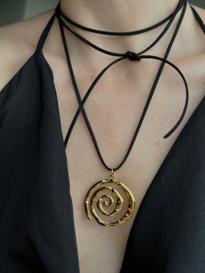 SWIRL wrap necklace