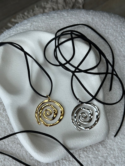 SWIRL wrap necklace