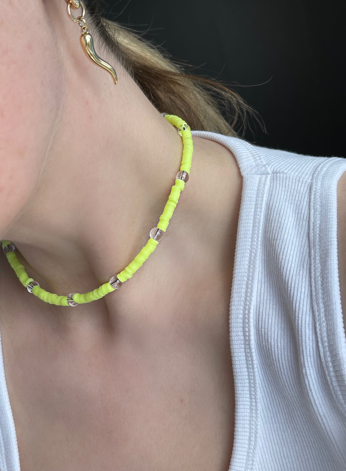 NEON GREEN necklace